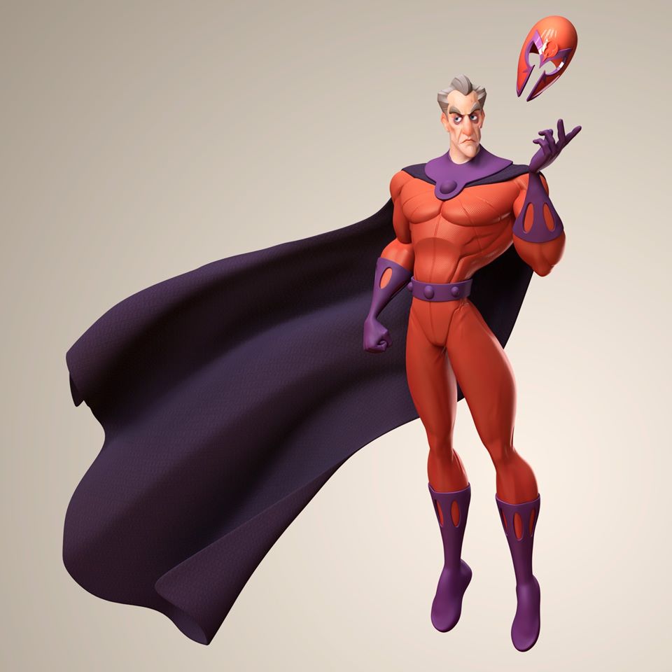 3d model hero super man magneto by andrerossetto