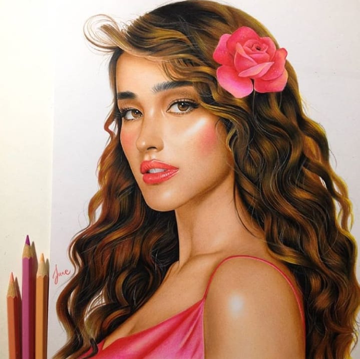 color pencil drawing girl by juneomabe