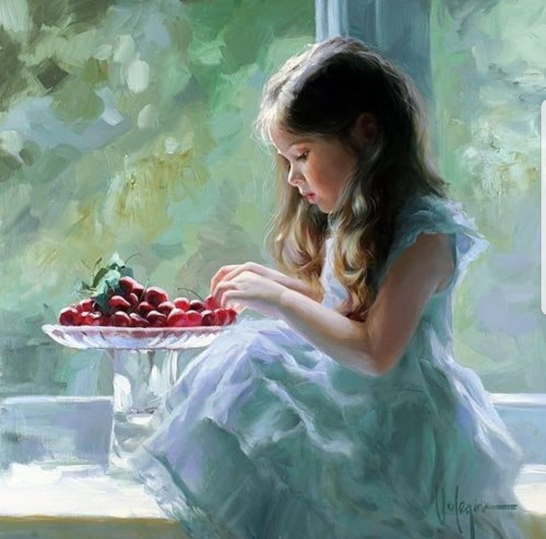 painting little berries pick by vladimir volegov