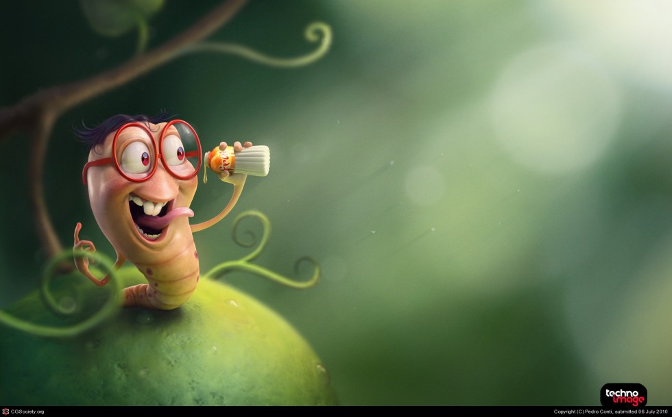 3d cartoon character by pedro conti