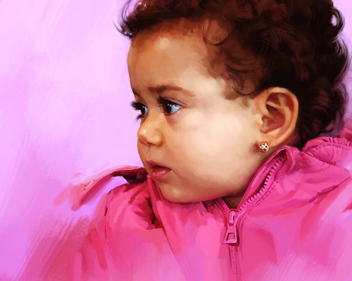 baby digital painting