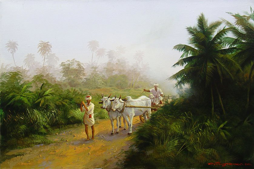 glazing-beautiful-indian-rural-oil-india-paintings-stanislav-plutenko