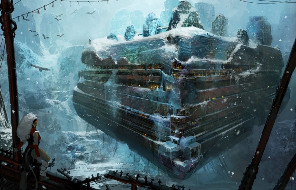 the frozen temple digital painting