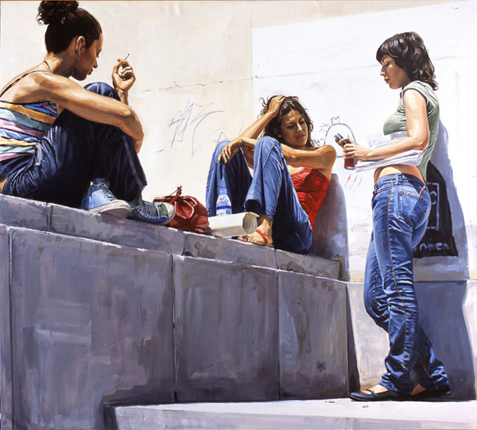 Michele Del Campo paintings modern youth youngster urban city beautiful best
