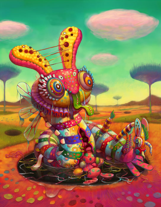 yoko-d-holbachie-painting-art-illustration-colorful-beast-creature