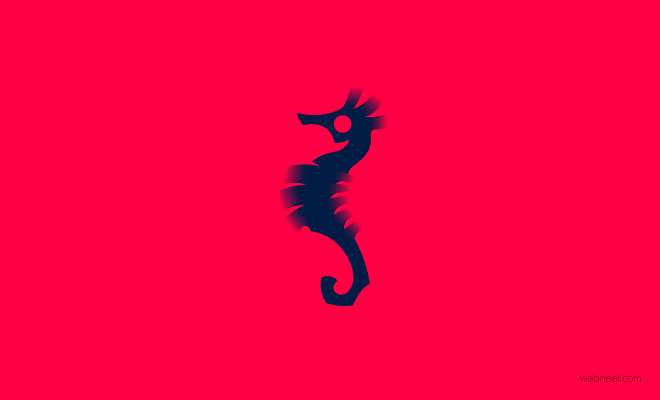 seahorse logo design