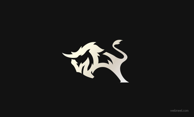 logo design bison by martigny