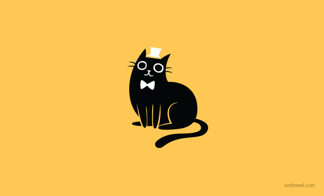 cat logo design by alexandraerkaeva