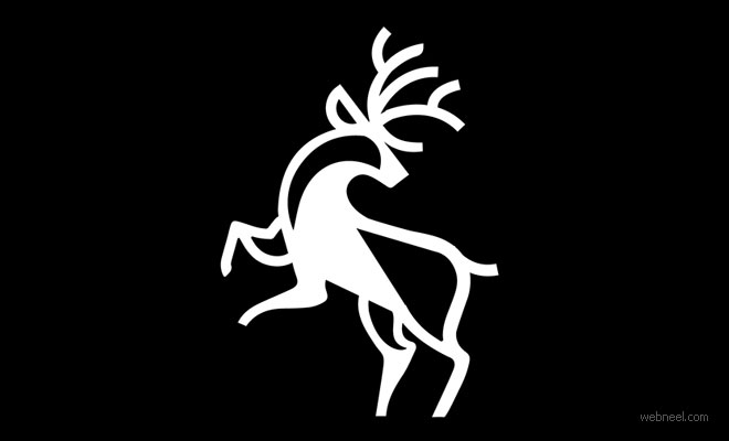 logo design deer by martigny