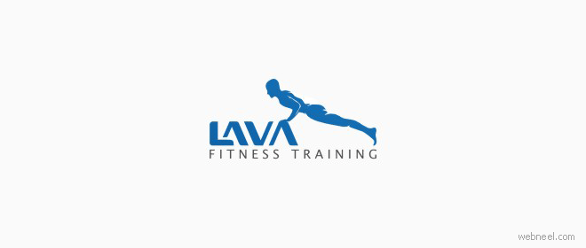 lava gym logo design