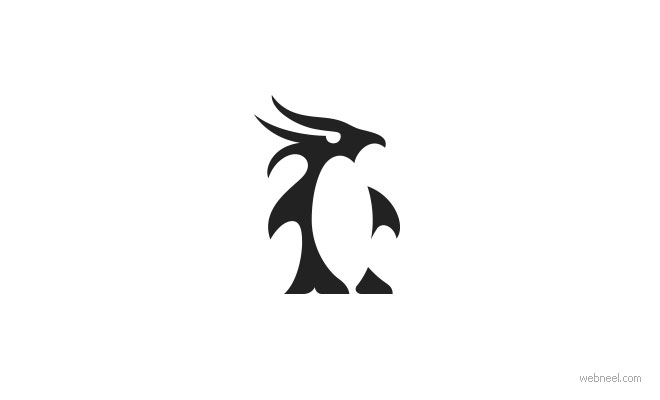 logo design penguin by martigny