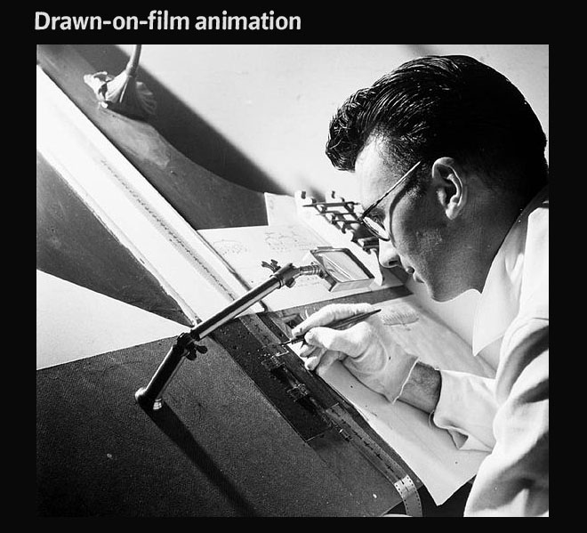 drawn on film animation
