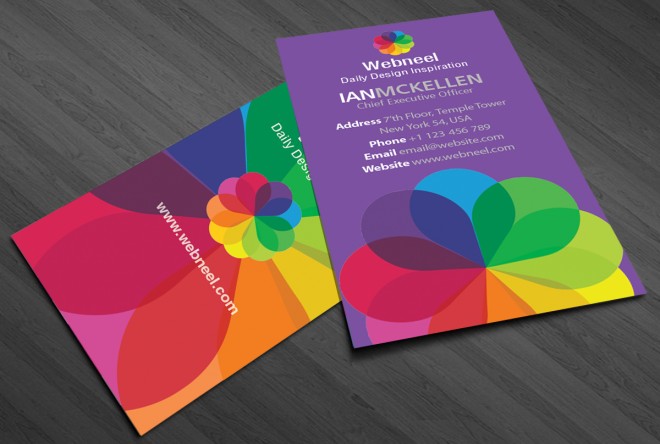 10 colorful business card template