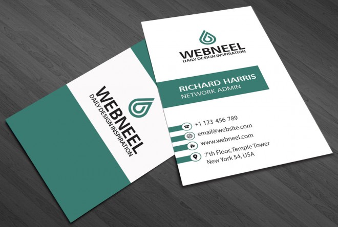 simple business card template - free download