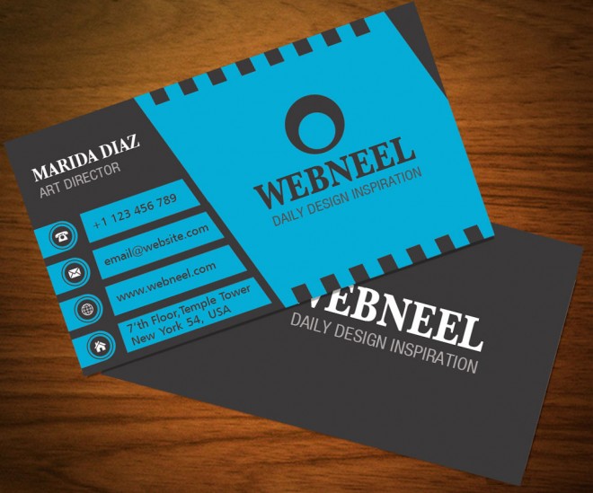 34 dark business card template - free download