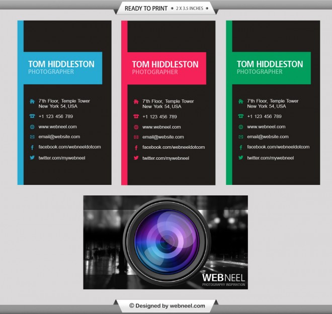 photography business card design template 37