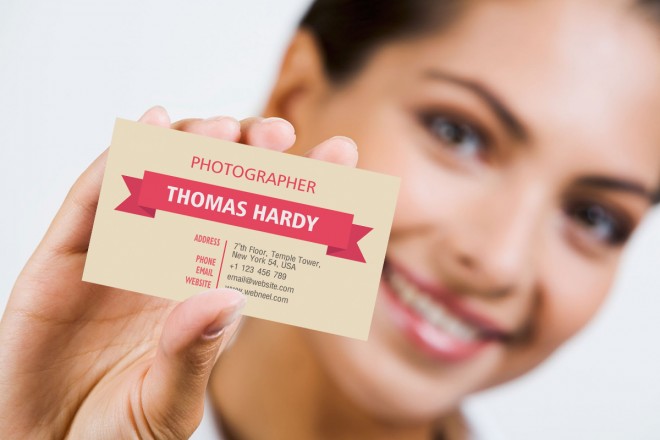 photography business card design template 