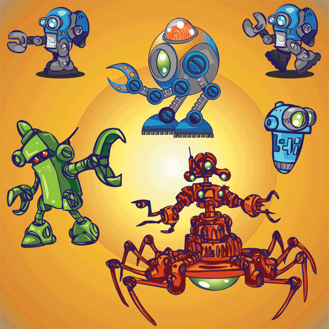 Robots character design Object