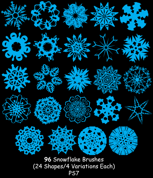 96 Snowflakes Brushes