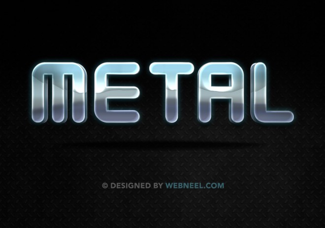 metal effect photoshop layer style by webneel