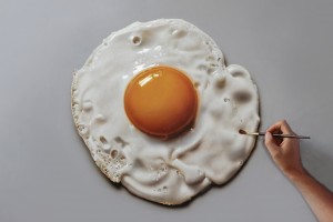  fried egg 3d painting by marcello barenghi