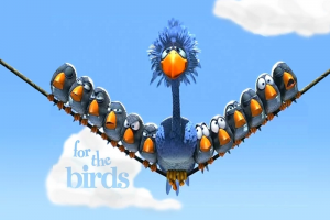 3d funny animated short - birds on a wire