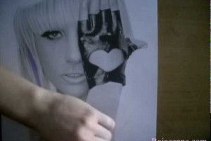 rajacenna drawing lady gaga
