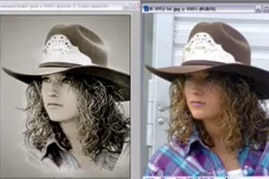 how to make drawing sketch effect in photoshop from a color photo