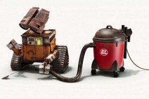 wall-e meets vacuum cleaner - funny short animation by pixar