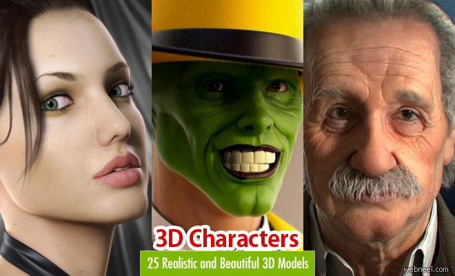 20 Beautiful 3d Celebrity Models and Character Designs1