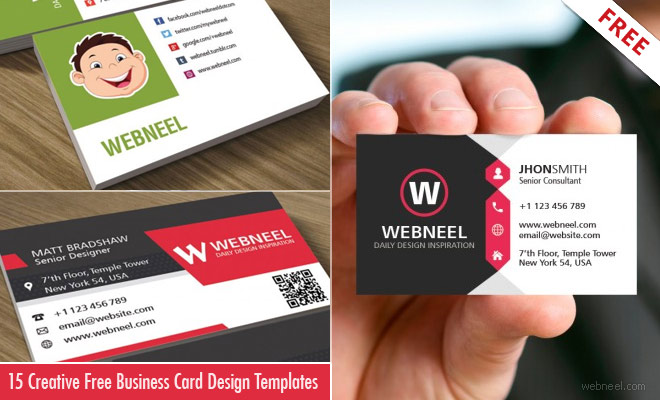 15 Creative and Simple Business Card Design Templates - Free Download