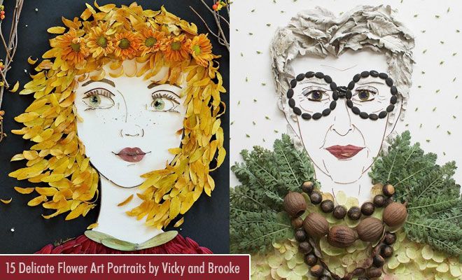 15 Creative and Delicate Flower Art Portraits by Vicky and Brooke