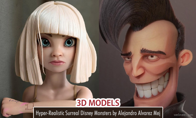 Hyper-Realistic and Funny 3D Model Designs by Alejandro Alvarez Mejia