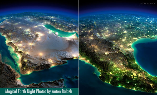 3D Surreal Earth Night Photos is a Magical Wonder Put together by Anton Balazh