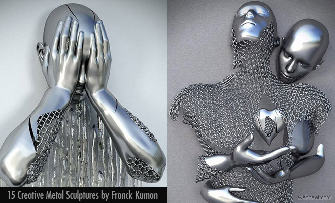 Pray for the Wounded Soul - Metal Sculptures by Franck Kuman