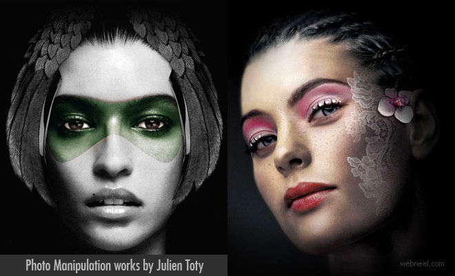 Mysterious Women Face Photo Manipulation and Retouching works by Julien Toty