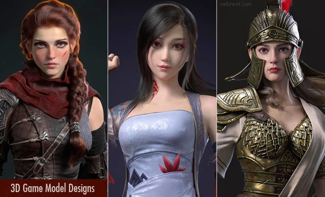 Stunning Fantasy 3D Game Model Designs created by the training students at YCFCG China