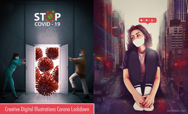 15 Creative digital illustrations on Corona lock-down by Artists around the world11