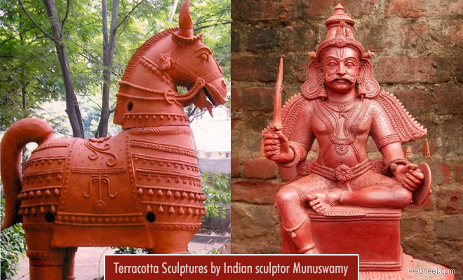 Indian Sculptor amazes the world with his life sized Terracotta Sculptures - Munuswamy