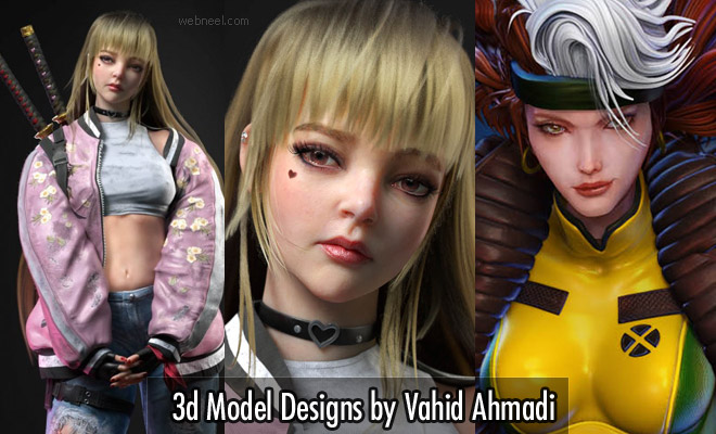15 Anatomically detailed 3d model designs by Vahid Ahmadi