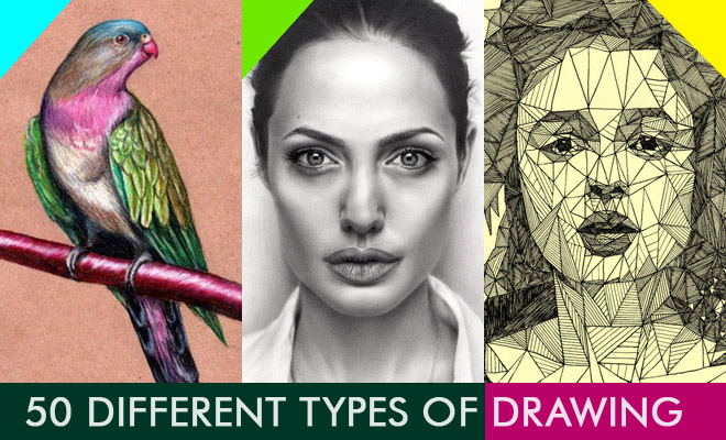 50 Different types of Drawing Styles Techniques and Mediums - List from