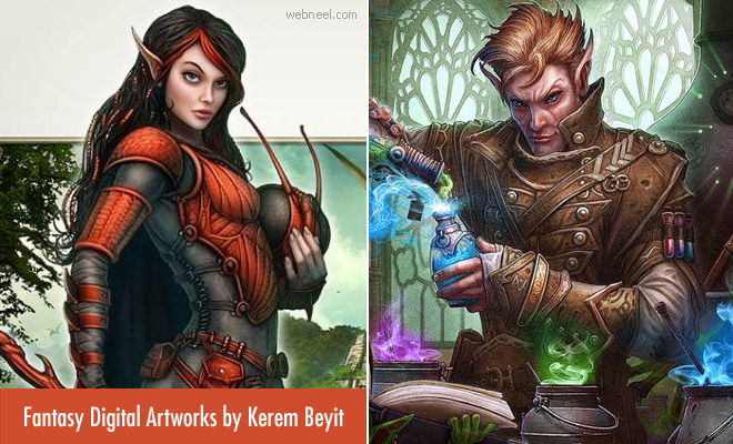 Mythical Character Illustration and  Digital Paintings by Kerem Beyit