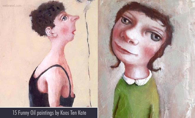 15 Funny and Bizarre Portrait Oil paintings by Koos Ten Kate