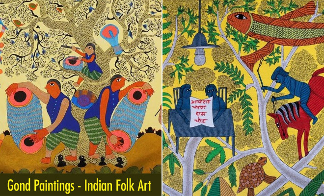 20 Beautiful Gond Paintings A Feast For Your Eyes|Indian folk art