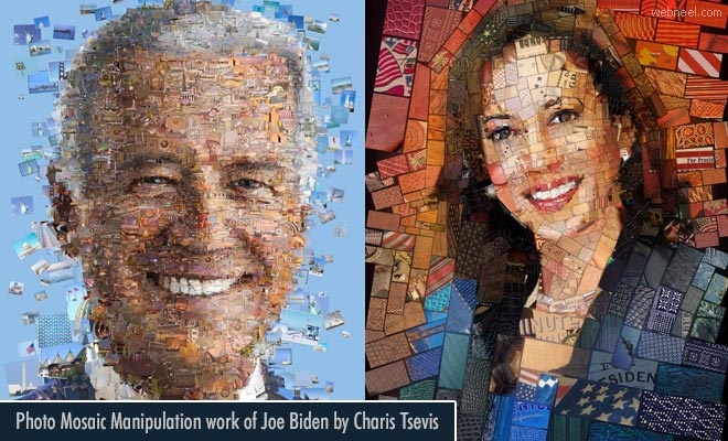Photo Mosaic Manipulation Work of Joe Biden Election Campaign by Charis Tsevis