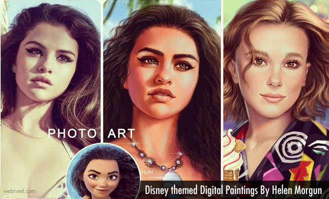 Photo to Art - Disney Cartoon themed Digital Paintings By Russian Artist Helen Morgun