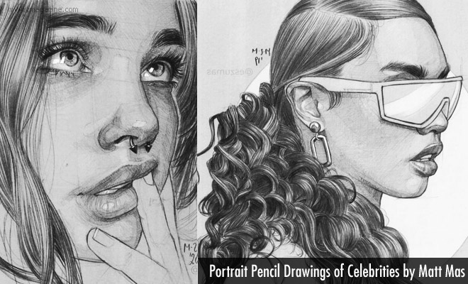 Realistic Portrait Pencil Drawings of Hollywood Celebrities by Matt Mas