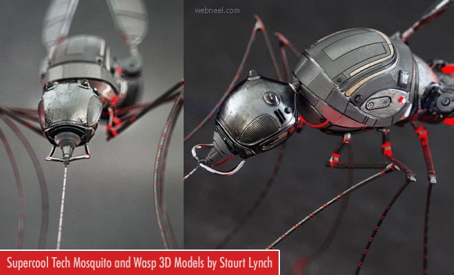 Supercool Tech Mosquito and Wasp 3D Models by Staurt Lynch