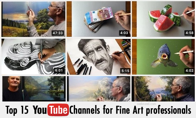 Top 15 YouTube Art Channels for Fine art professionals