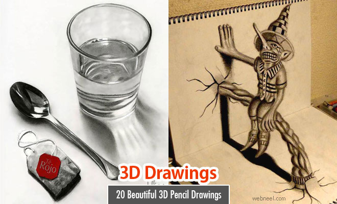 25 Beautiful 3D Pencil Drawings and 3D Art works - Part 2